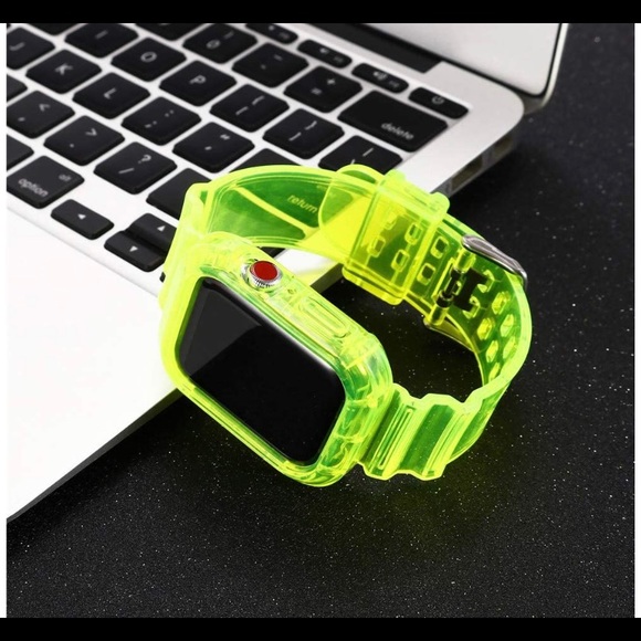 Sport Silicone Fluorescent clear band for Apple watch 48mm 40mm 42mm 44mm - Picture 1 of 7